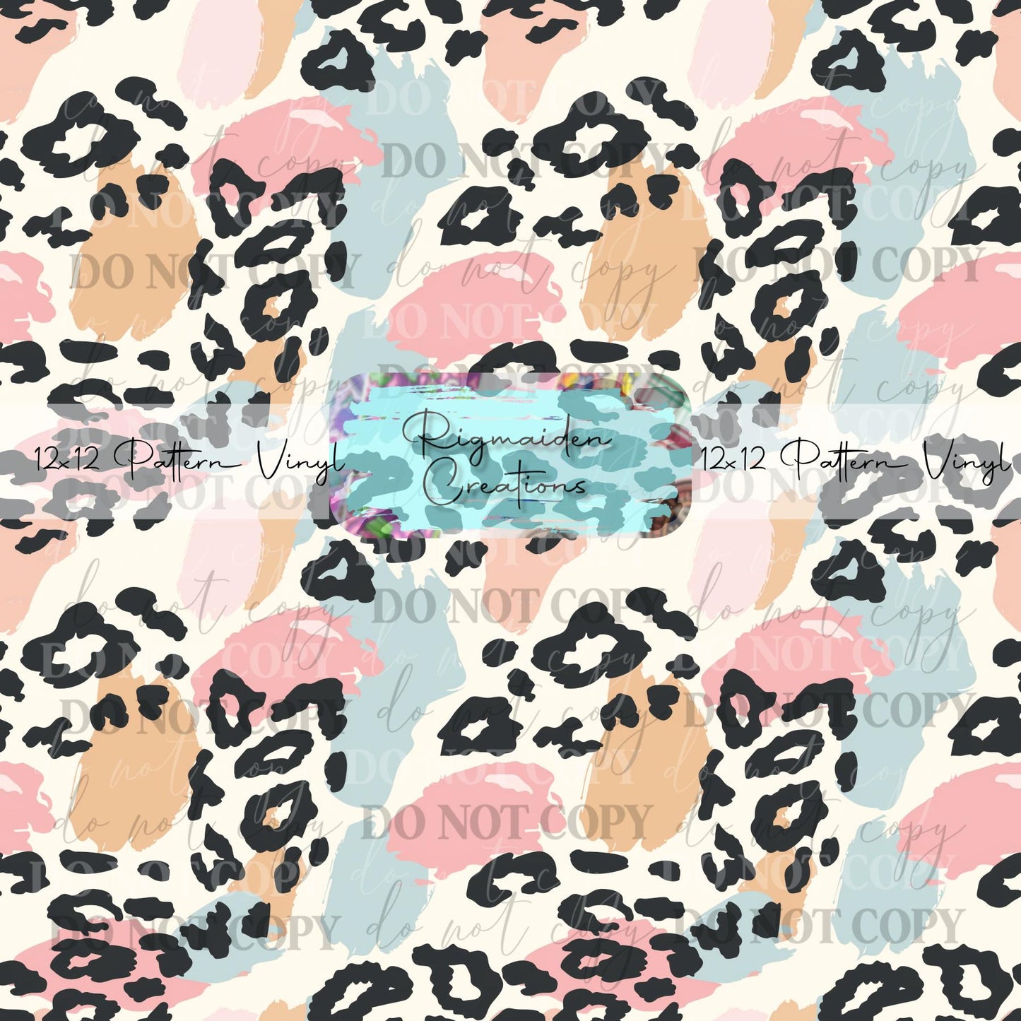 Abstract Pastel Leopard Vinyl