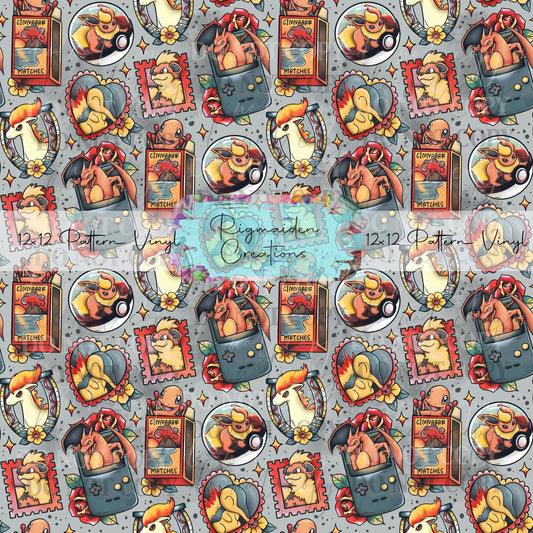 Poke Fire Tats Vinyl