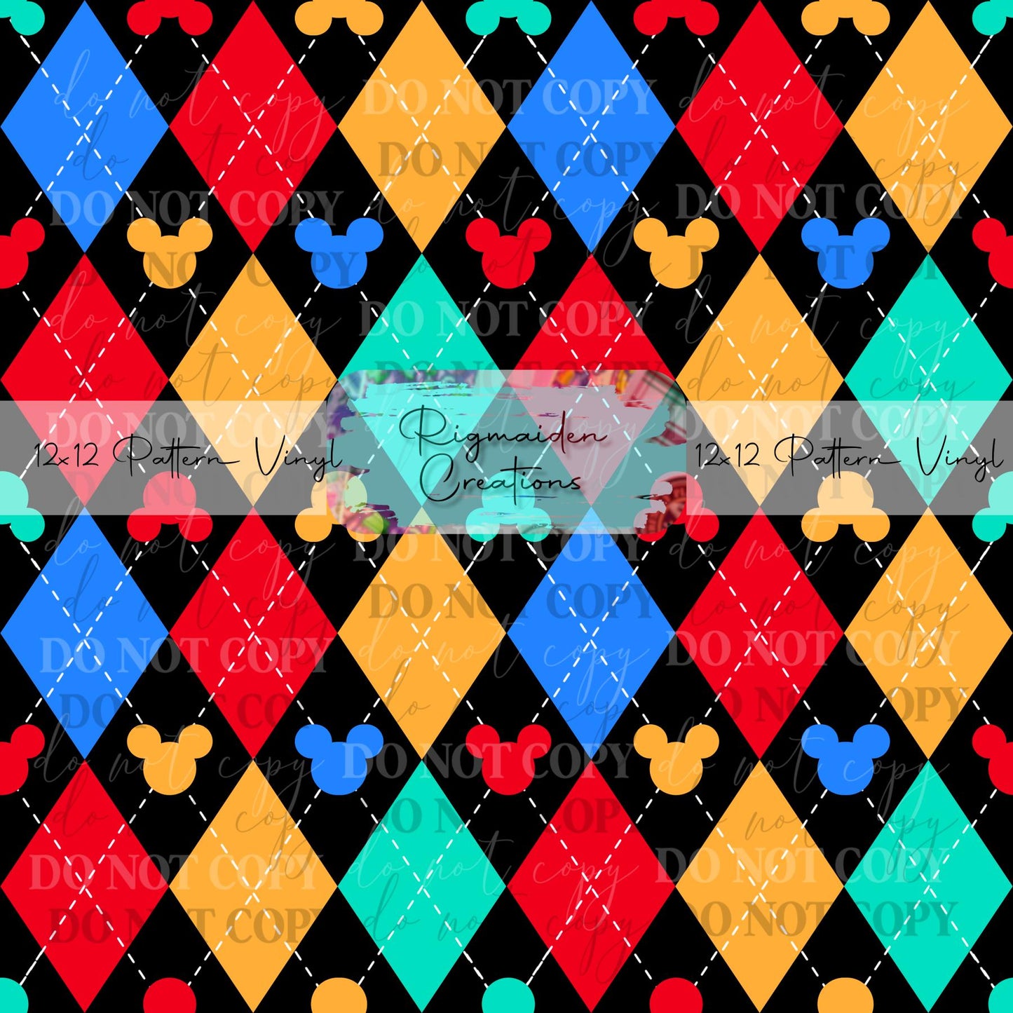 Bright Argyle Mouse Vinyl