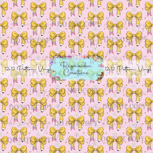 Coquette Pencil Bows Vinyl