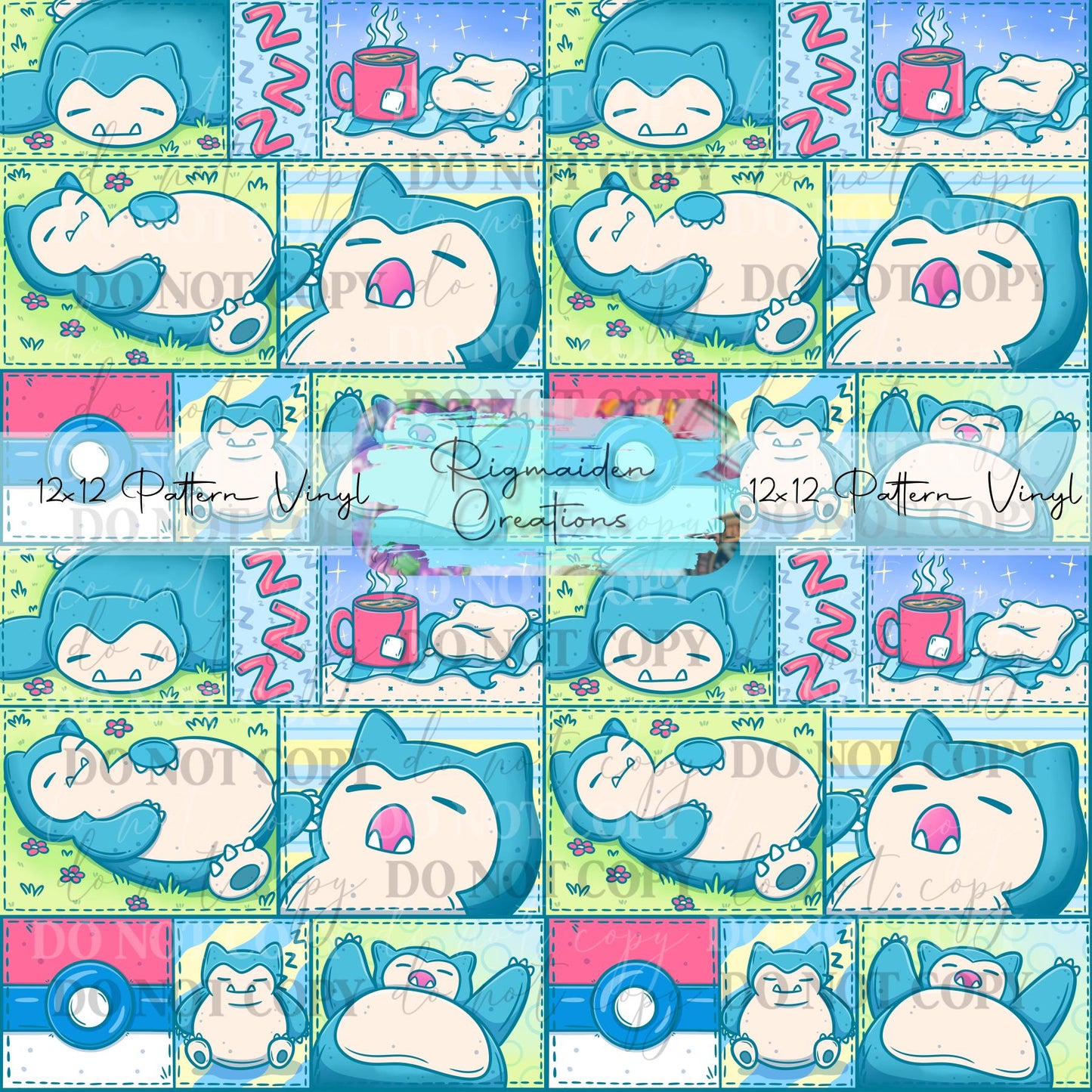 Snorlax Patchwork Vinyl