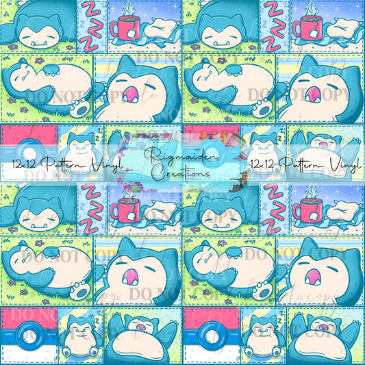 Snorlax Patchwork Vinyl