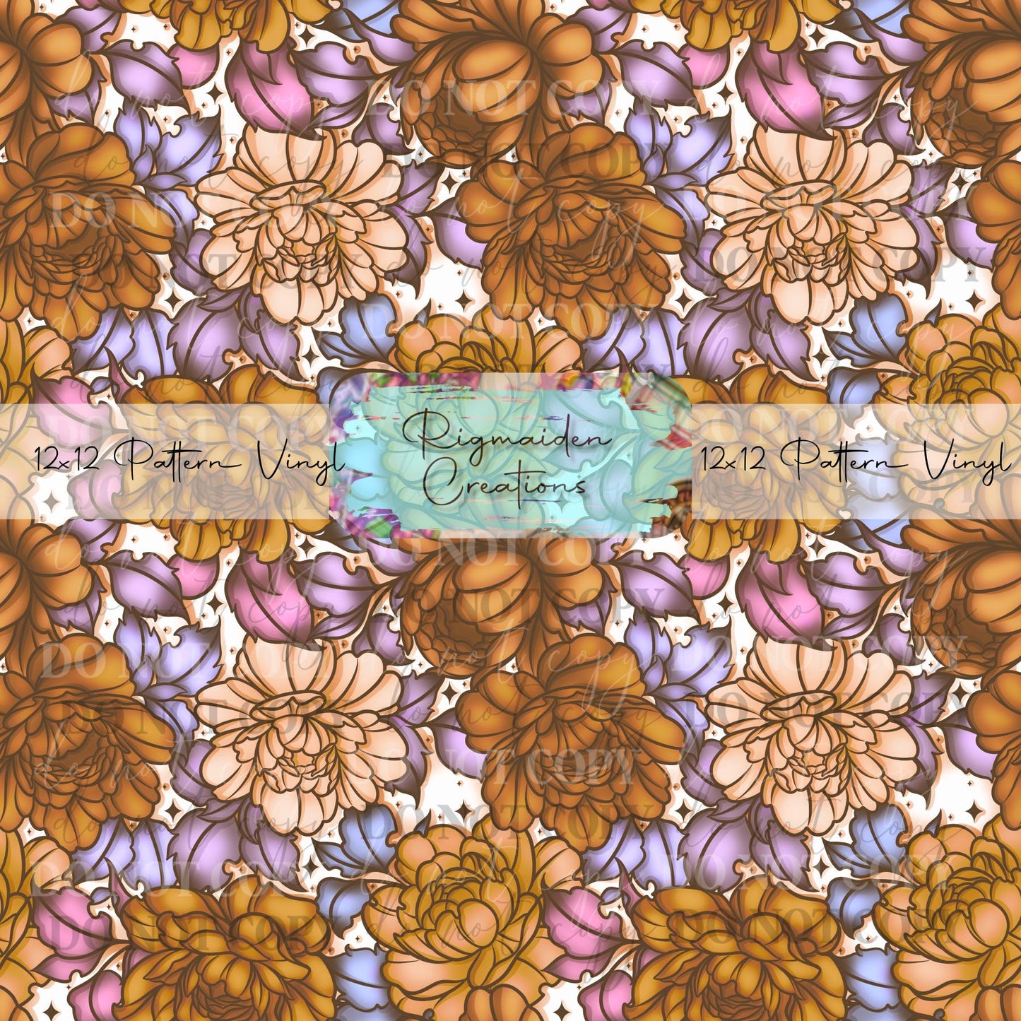 Muted Yellow Florals Vinyl