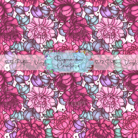 Muted Pink Florals Vinyl