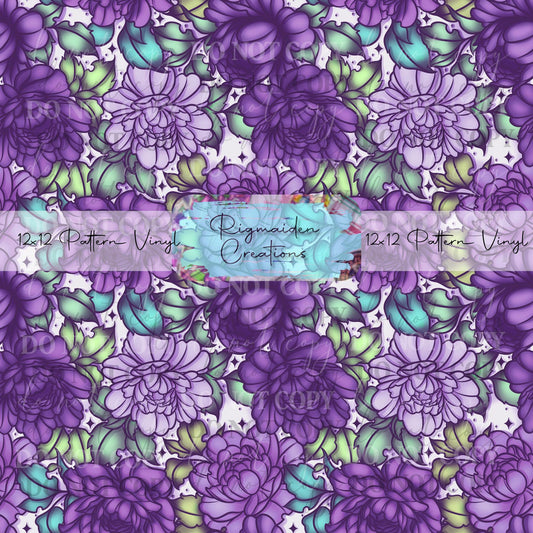 Muted Purple Florals Vinyl
