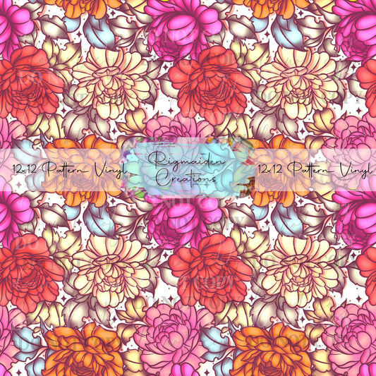 Muted Warm Florals Vinyl