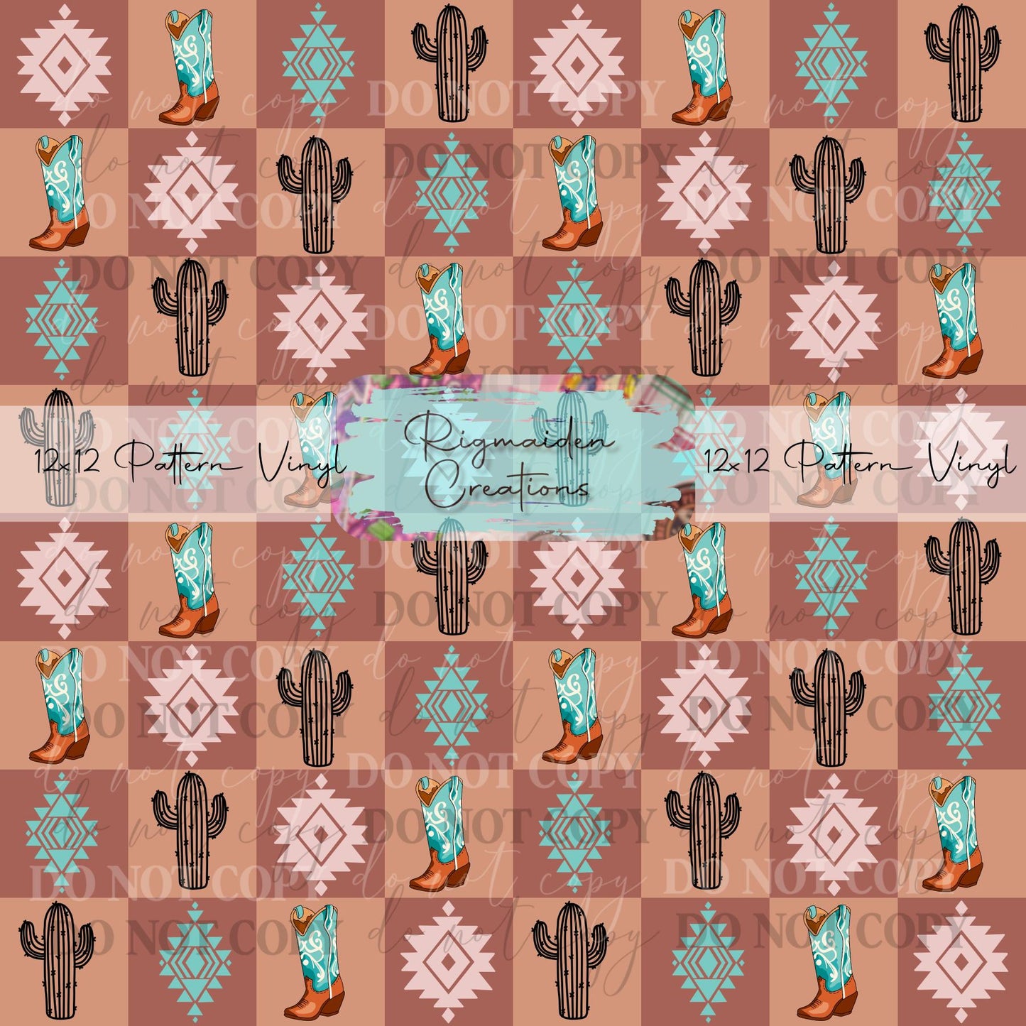 Checker Board Western Vinyl