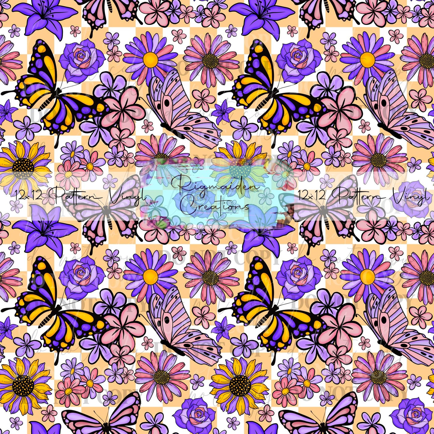 Checkered Butterfly Vinyl
