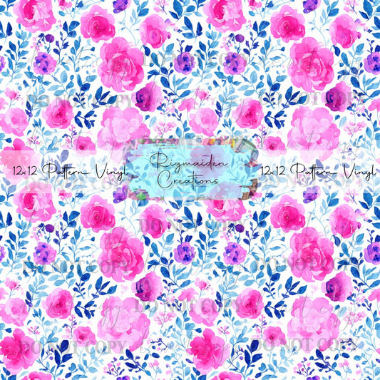 Watercolor Floral Vinyl