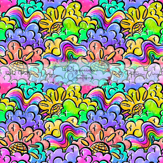 Rainbow Abstract Vinyl