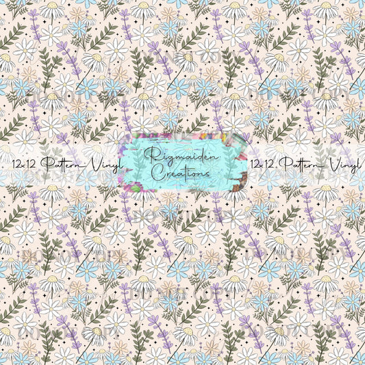 Pastel Neutral Floral Vinyl