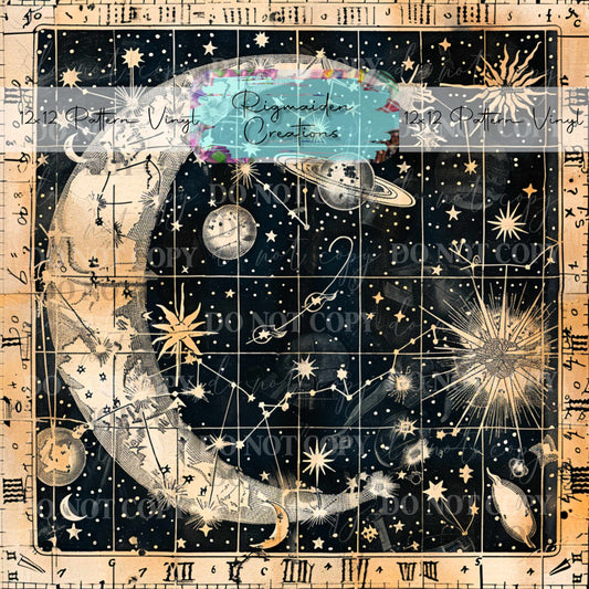 Moon Theme Chart Vinyl