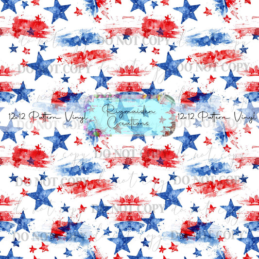 Watercolor Fourth Of July