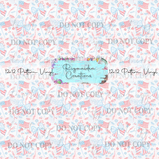 Girly Fourth of July Vinyl