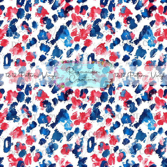 Patriotic Cheetah Print Vinyl