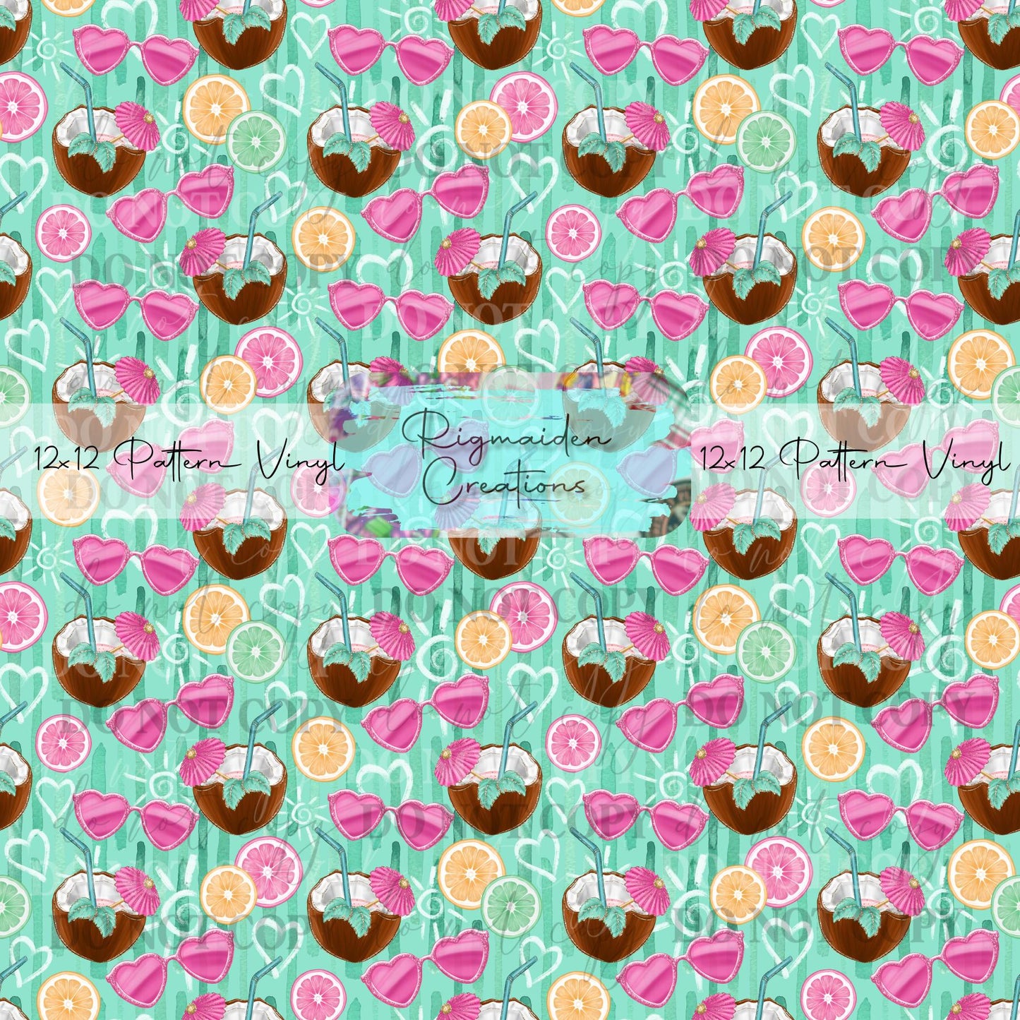 Pink And Mint Coconut Drinks Vinyl