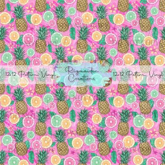Pink Pineapple And Citrus Vinyl