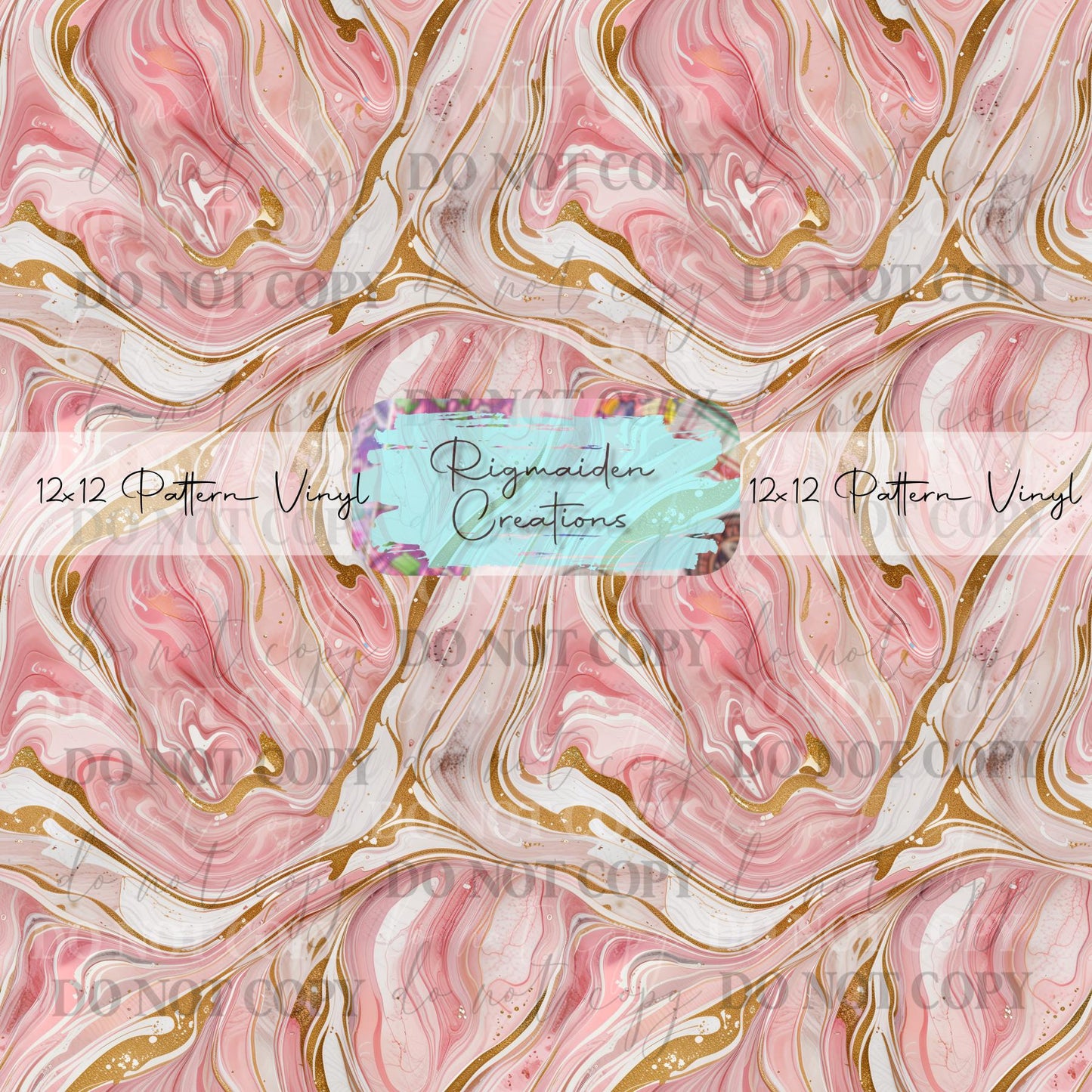 Pink Hues And Gold Wave Vinyl