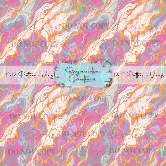 Pink And Blue Gold Marble Vinyl