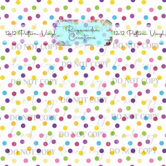 Colorful Polka Dot Vinyl