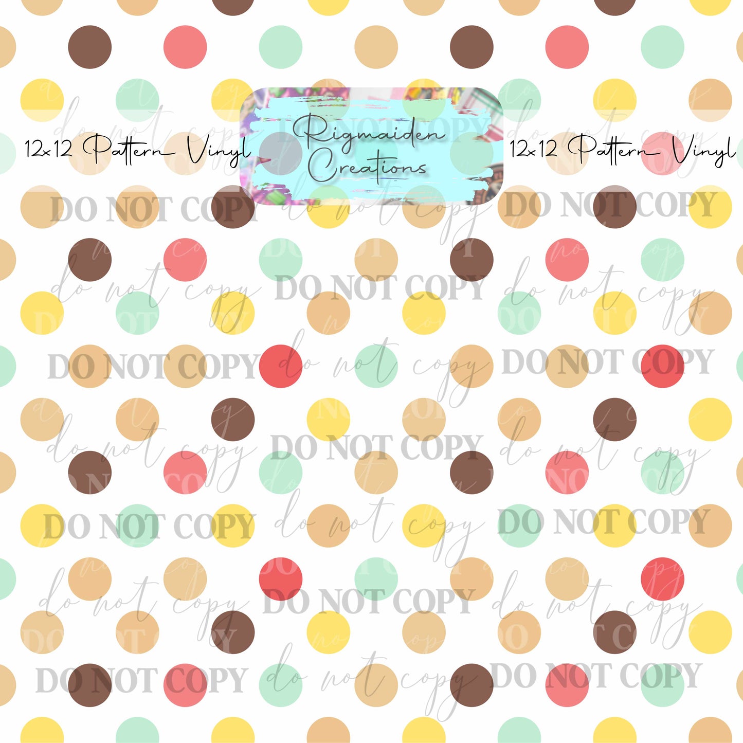 Earthy Colored Polka Dot Vinyl