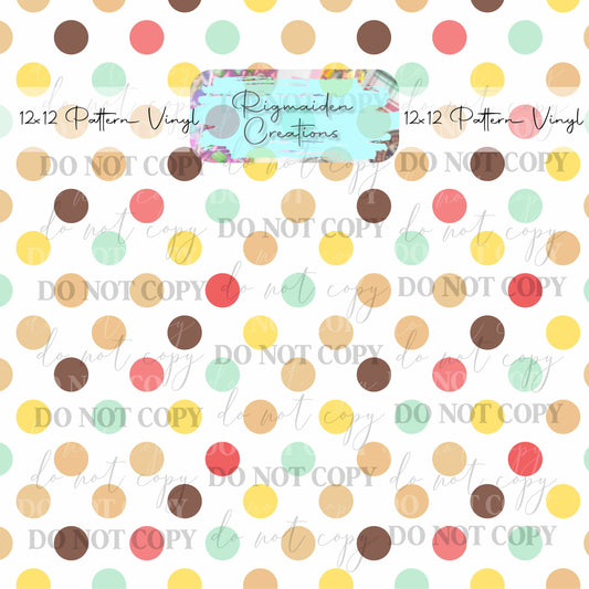 Earthy Colored Polka Dot Vinyl