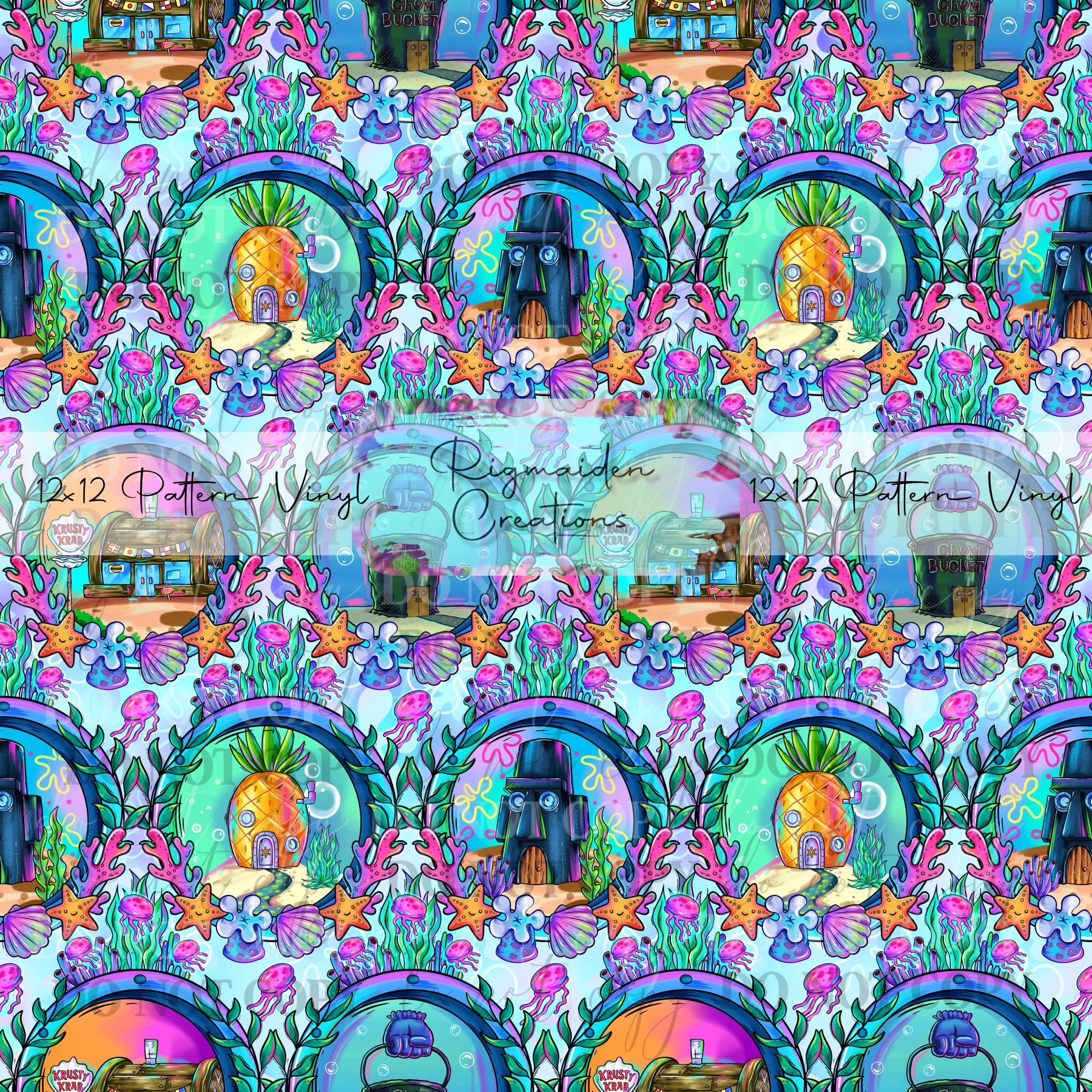 Sea Sponge Houses MULTIPLE OPTIONS Vinyl – Rigmaiden Creations