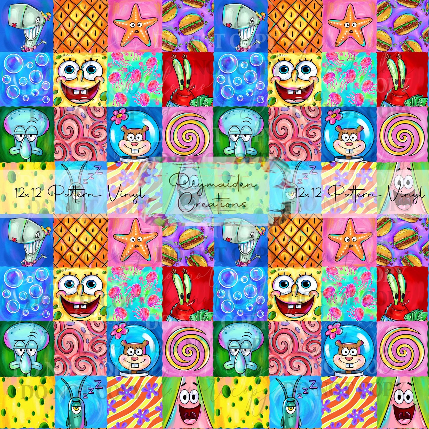 Sea Sponge Square Collage Vinyl