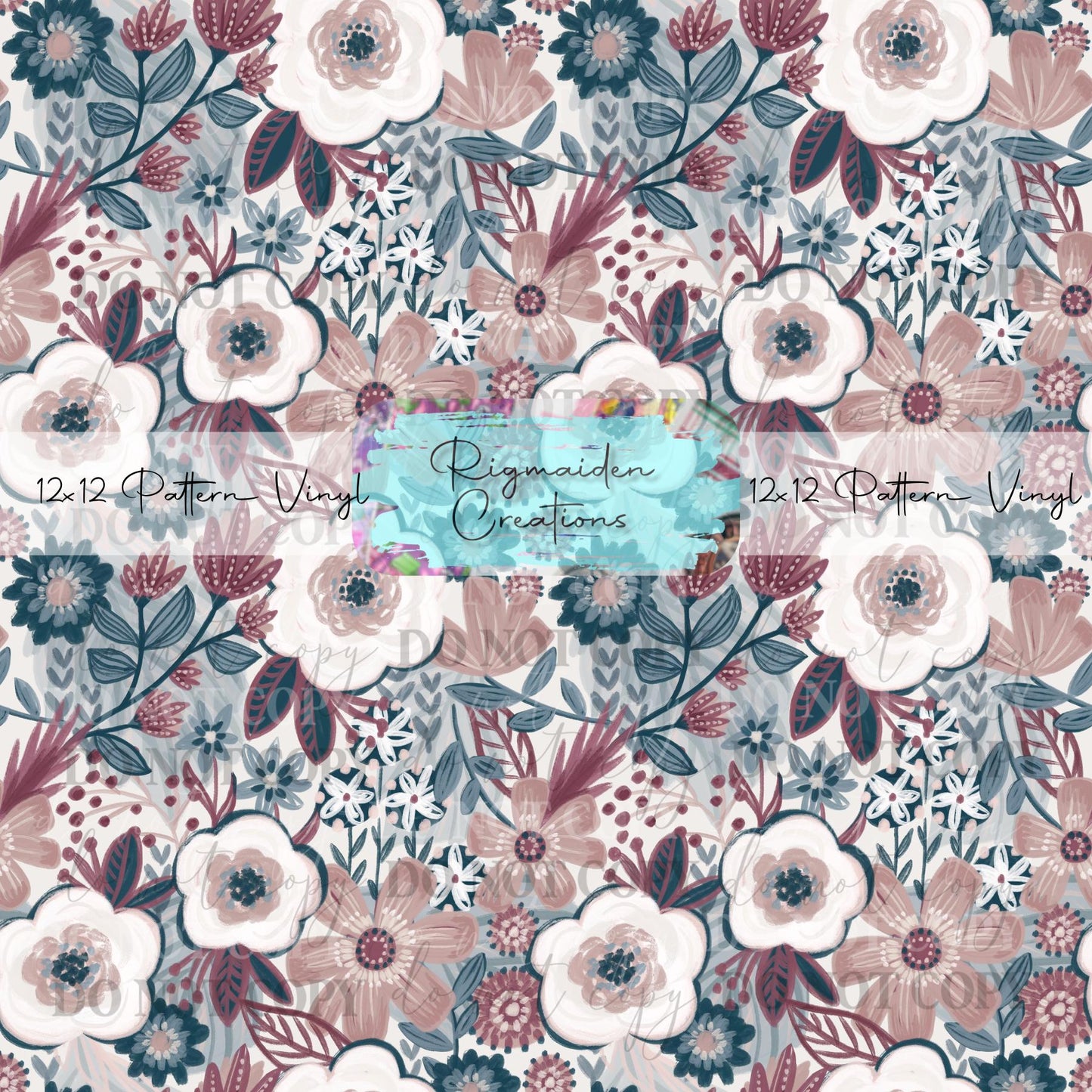 Watercolor Neutral Floral Vinyl