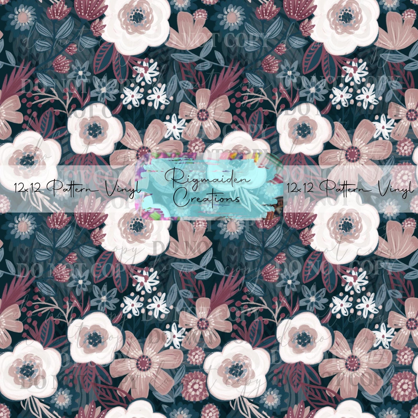 Bold Watercolor Floral Vinyl