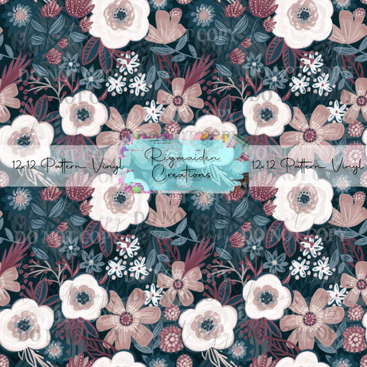 Bold Watercolor Floral Vinyl