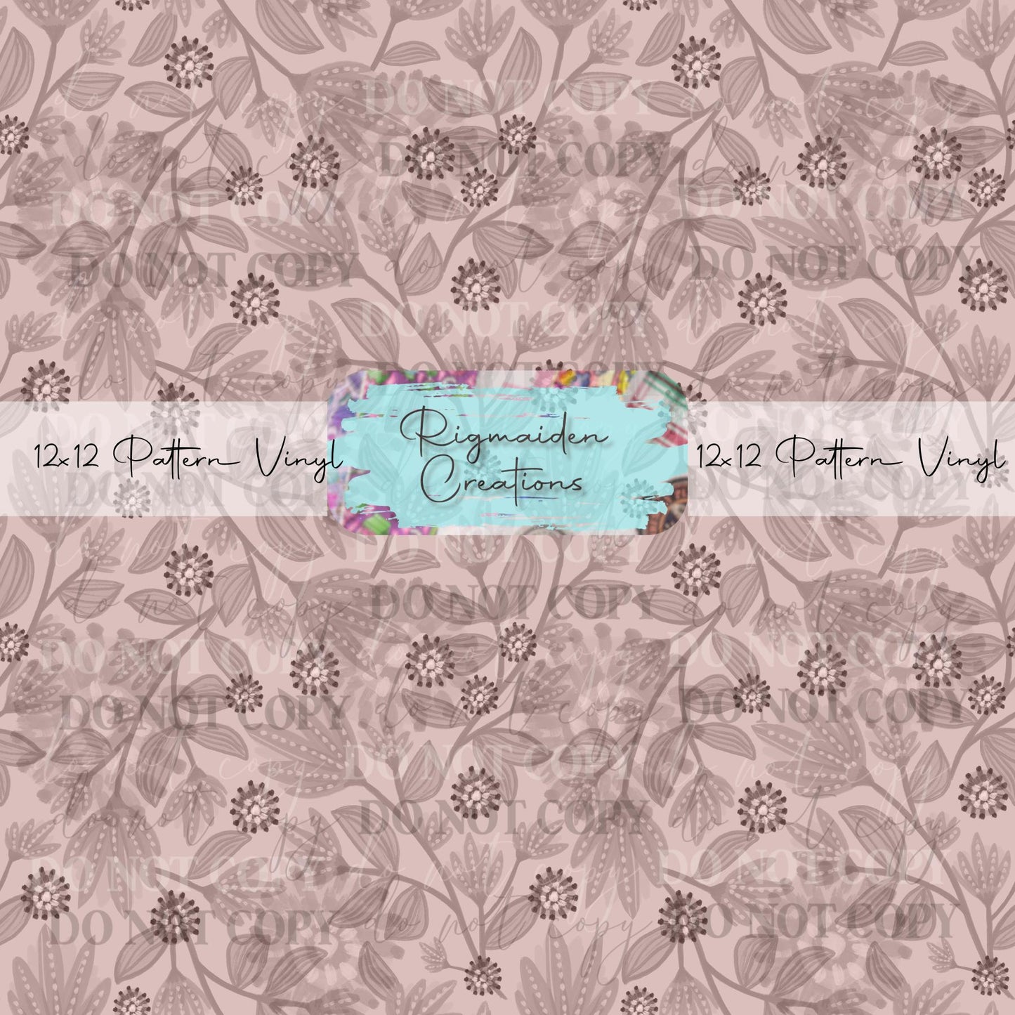 Muted Pink Watercolor Floral Vinyl