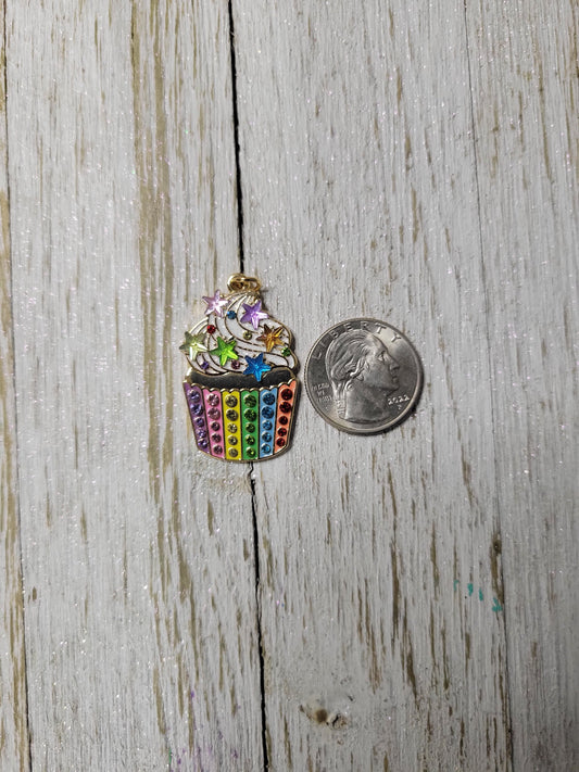 Cupcake Zipper Charm