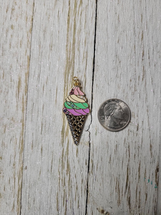 Ice Cream Zipper Charm