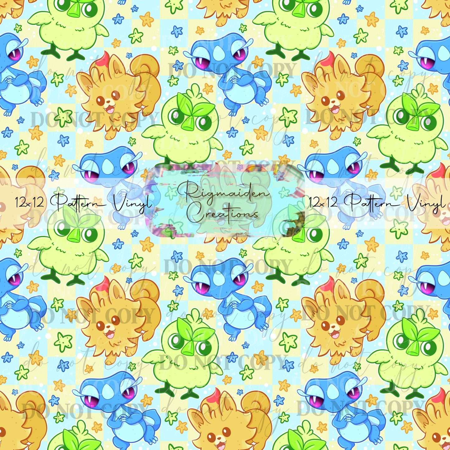 Pastel Checkered Poke Wind Starters Vinyl