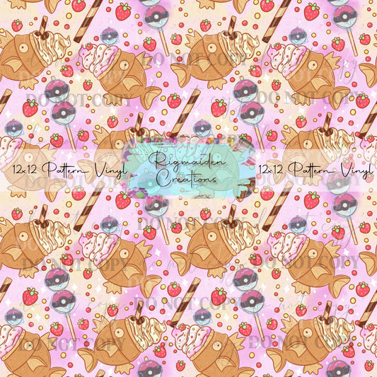 Pink Yellow Ombre Poke Ice Cream Vinyl