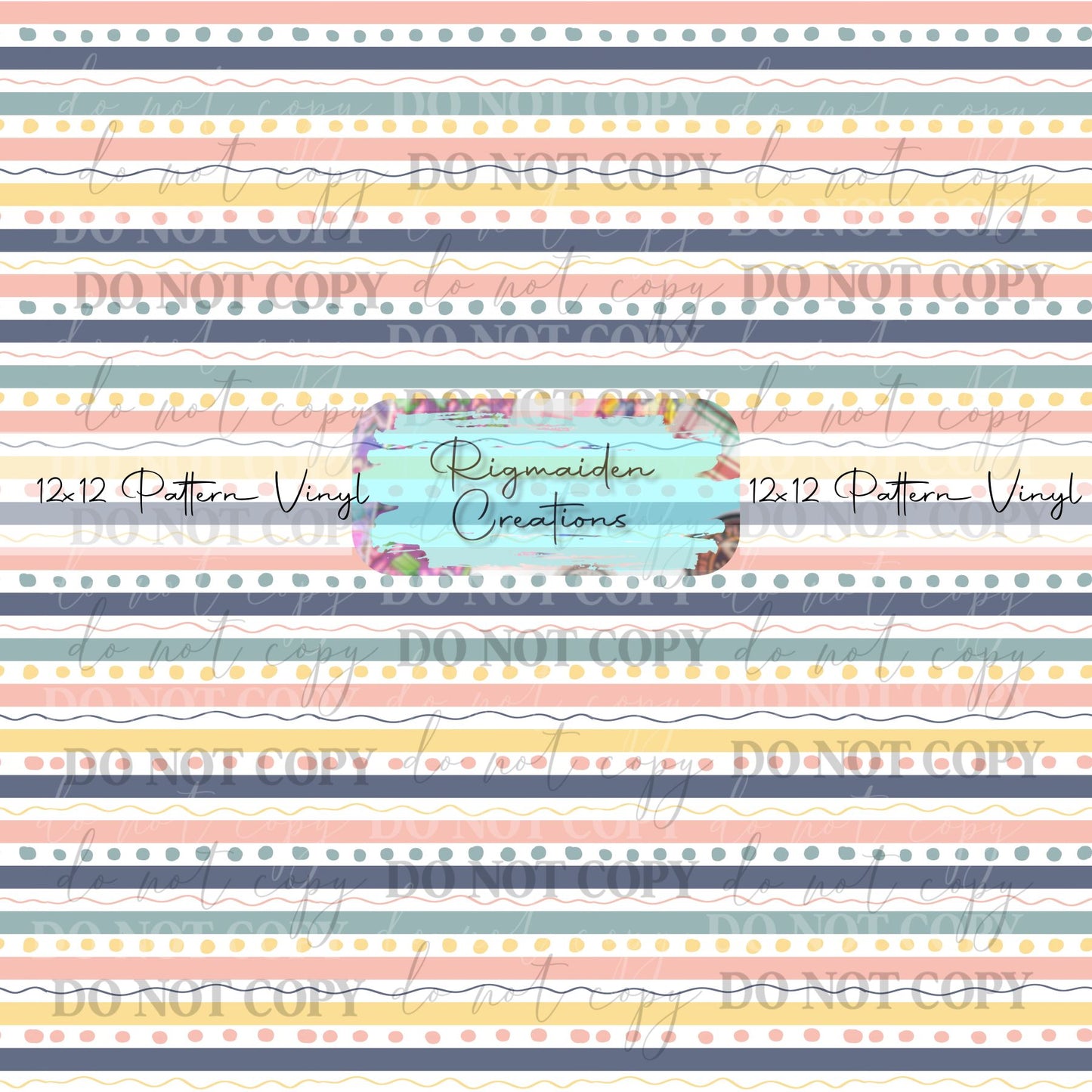 Neutral Stripe and Dots Vinyl