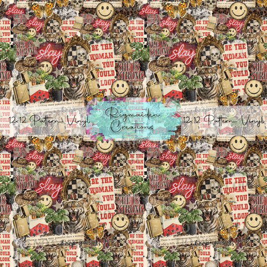 Junk Journal Woman Vinyl