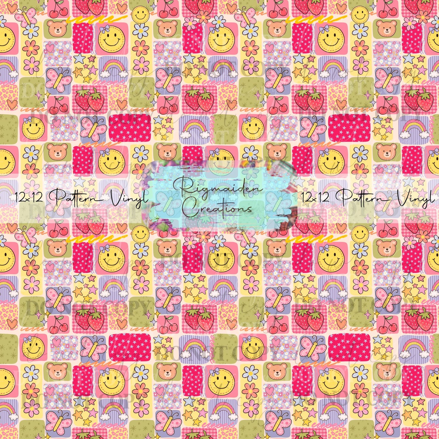 Girly Quilt Retro Vinyl