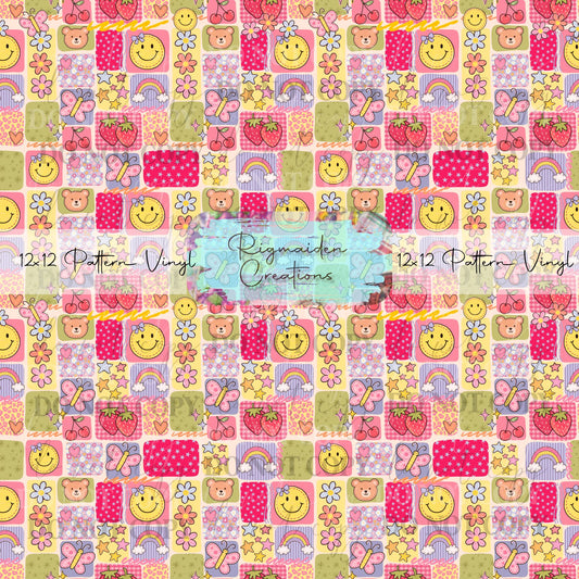 Girly Quilt Retro Vinyl