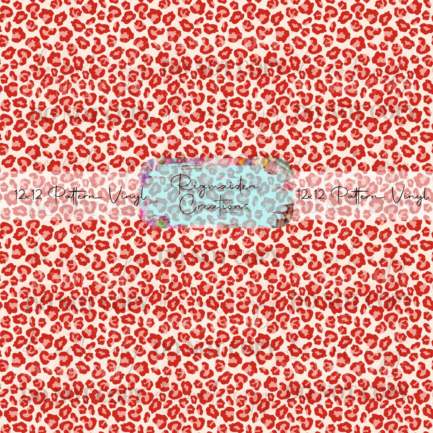 Red and Salmon Cheetah Vinyl